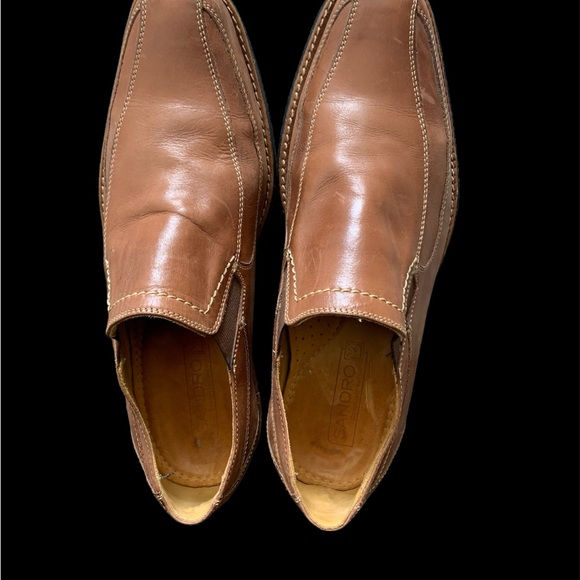 Sandro Brown Leather Slip-On Loafers Pre-loved. - Picture 1 of 15